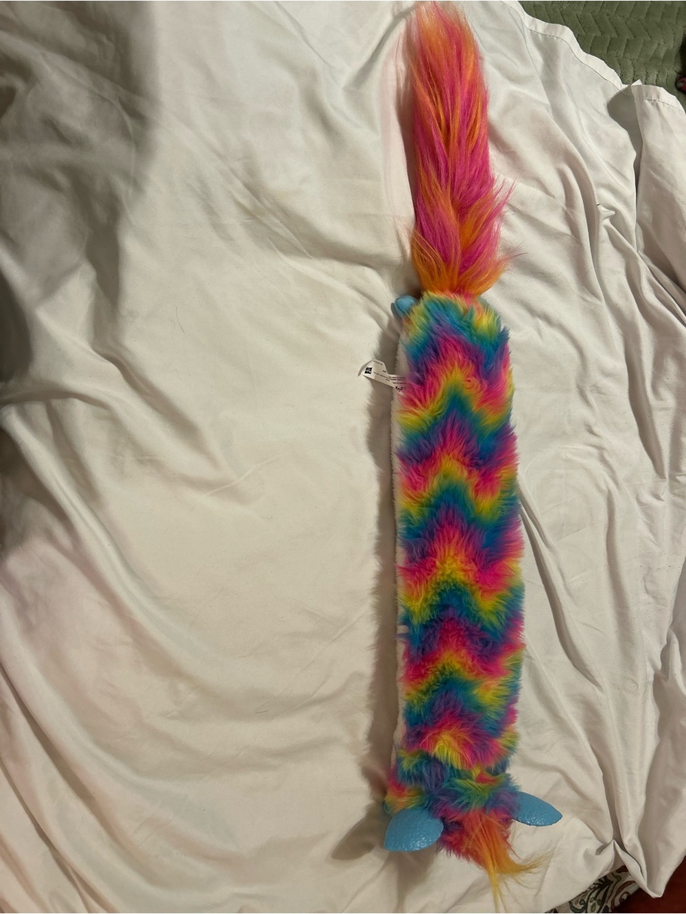 Ty Rainbow Faux Fur Tail Accessory - Pink, Orange, Yellow, Green, Blue, Purple